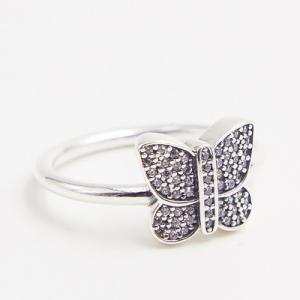 JZ119 Fashion jewelry silver butterfly ring with rhodium plating